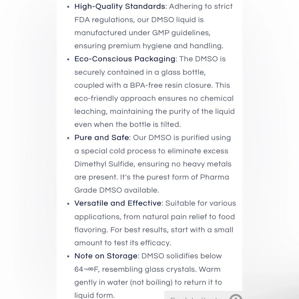 DMSO Liquid in Glass Bottle - Picture 4 of 4